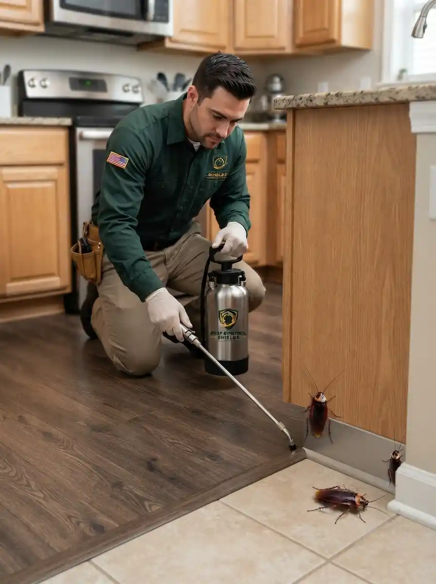 Technician inspecting a Philadelphia home