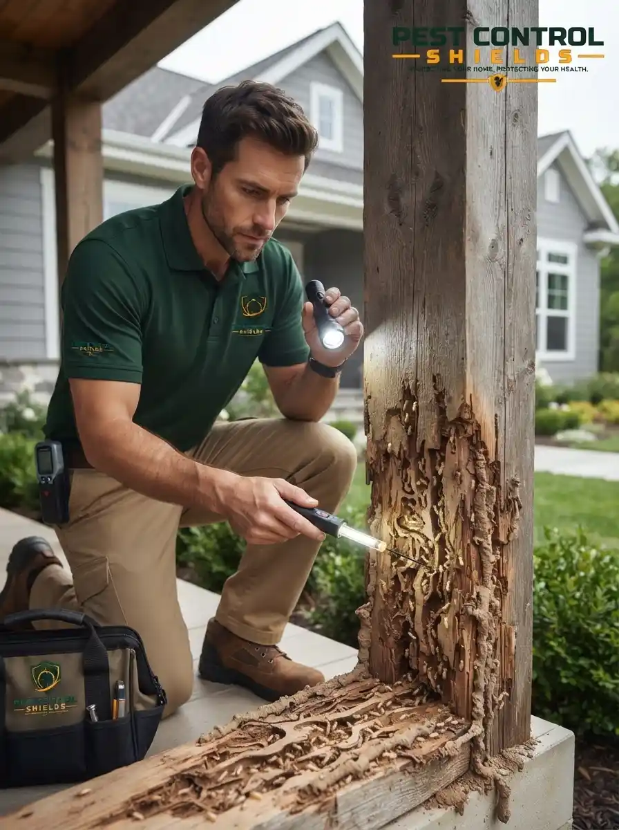 Technician inspecting a Philadelphia home